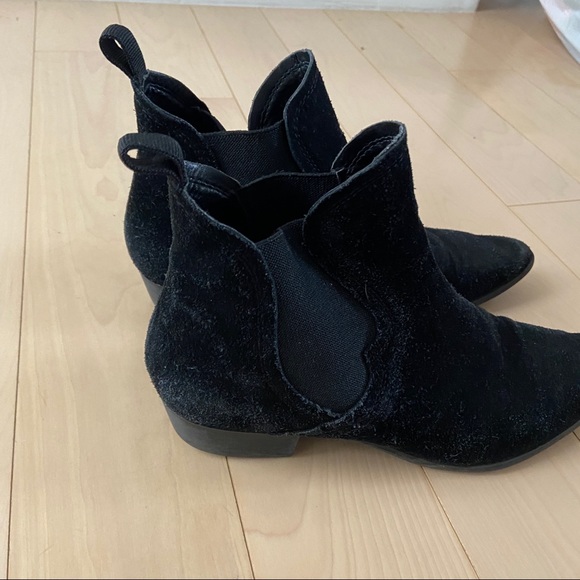 Zara Black Suede Leather Ankle Booties - Picture 5 of 5